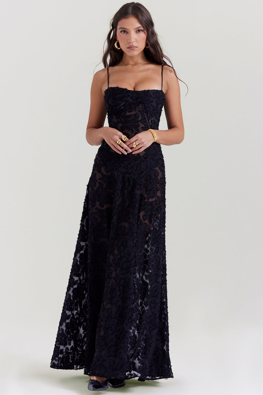Ewa - Haftowana Maxi Sukienka w Stylu Boho