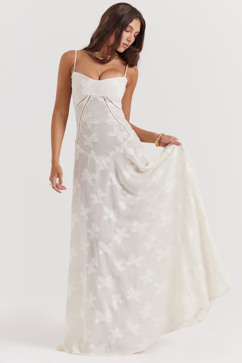 Ewa - Haftowana Maxi Sukienka w Stylu Boho