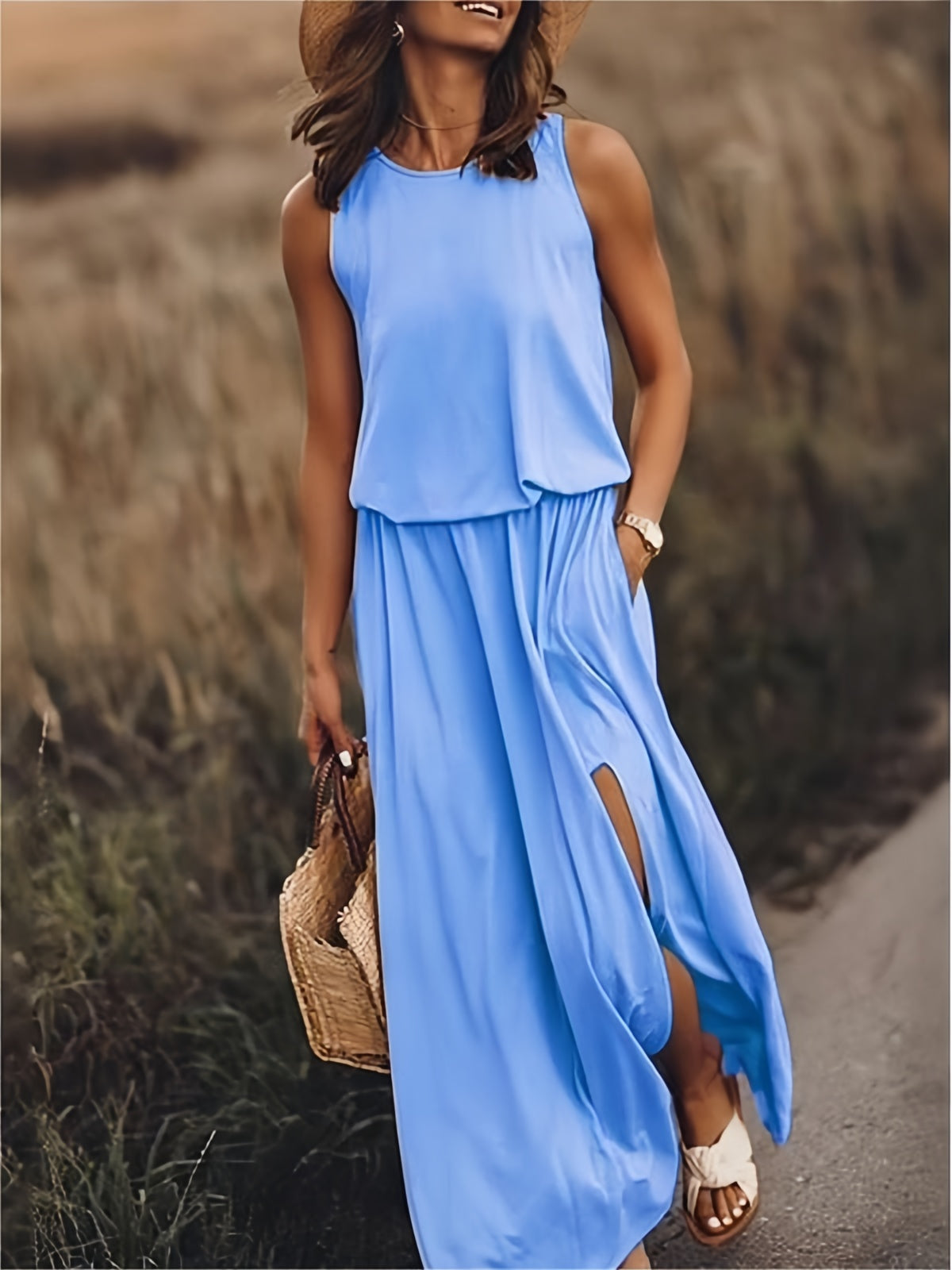 Mira – Boho sukienka maxi z modalu w stylu bohemy