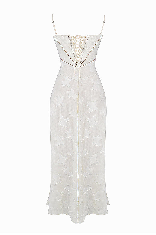 Ewa - Haftowana Maxi Sukienka w Stylu Boho