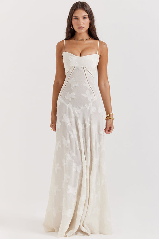 Ewa - Haftowana Maxi Sukienka w Stylu Boho