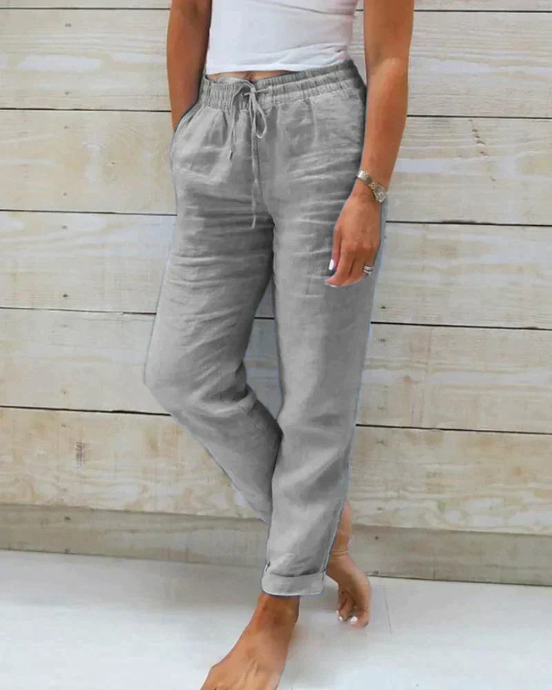 Kira – Stylowe lniane spodnie dla kobiet w naturalnym stylu